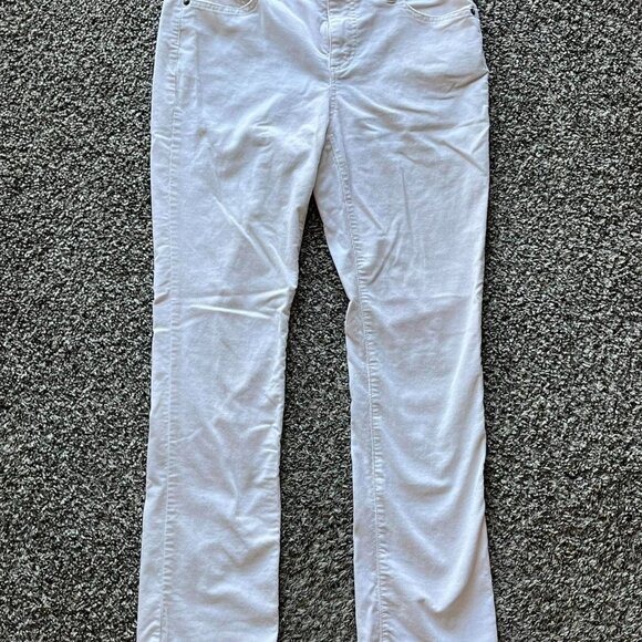 White Corduroy Lauren Ralph Lauren Straight Leg Pants, Womens Size 8 Pants - Picture 5 of 8